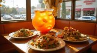 brunch with sparkling beverages