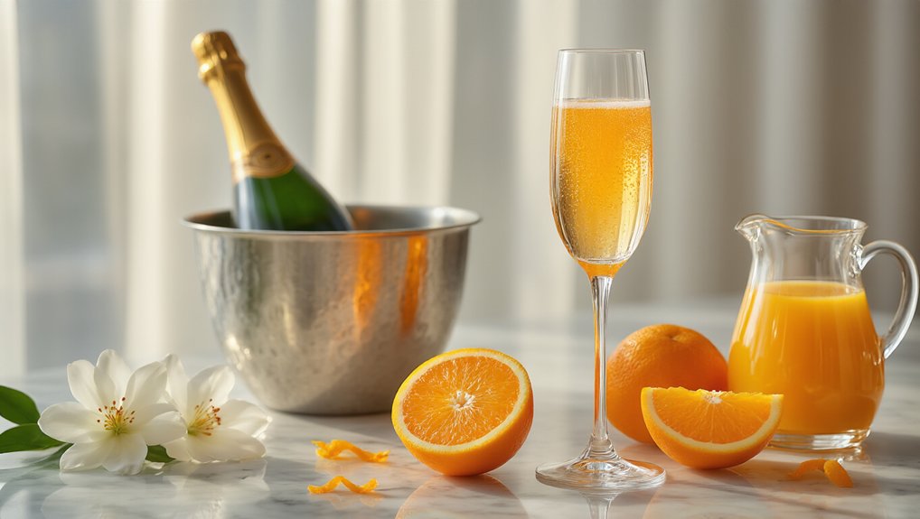 equal parts champagne and juice